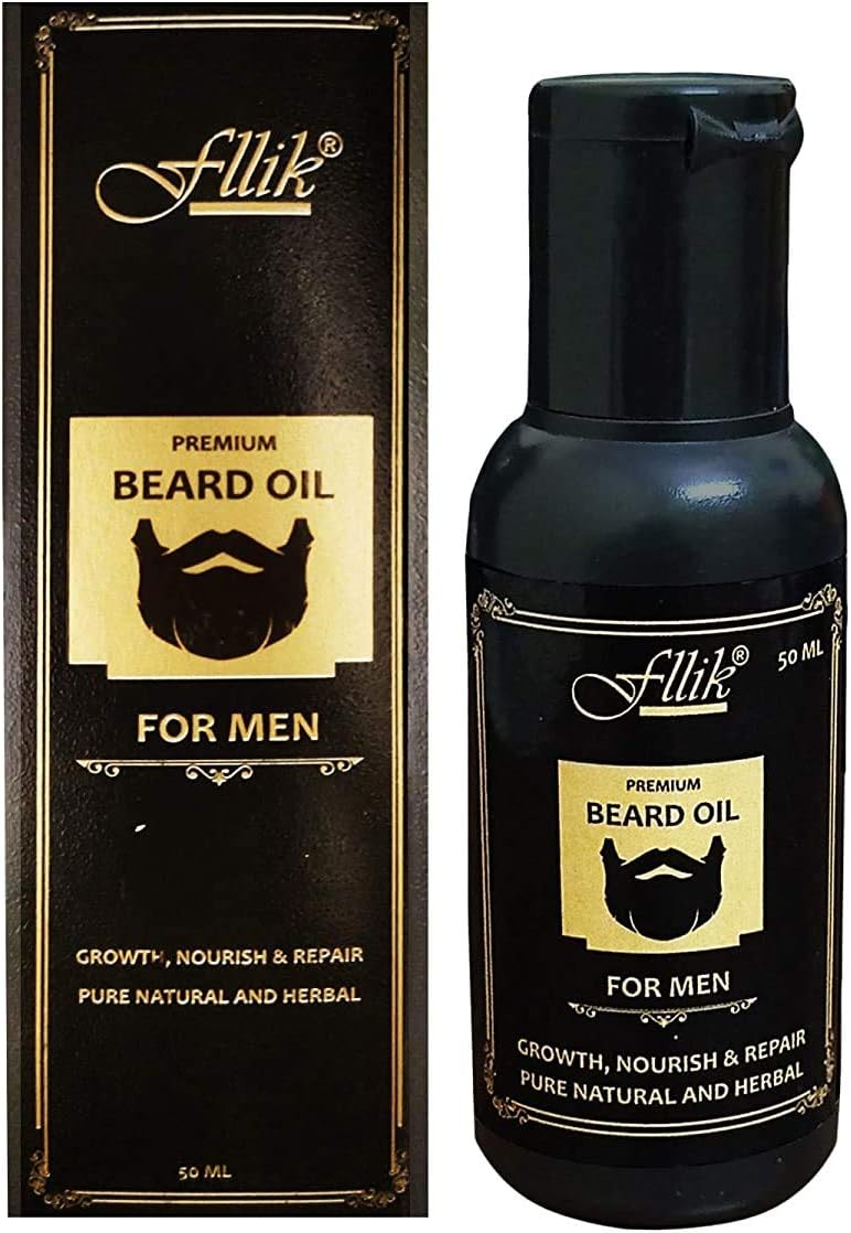 Fllik Oil for Beard and Mustache Growth for Men and Boys