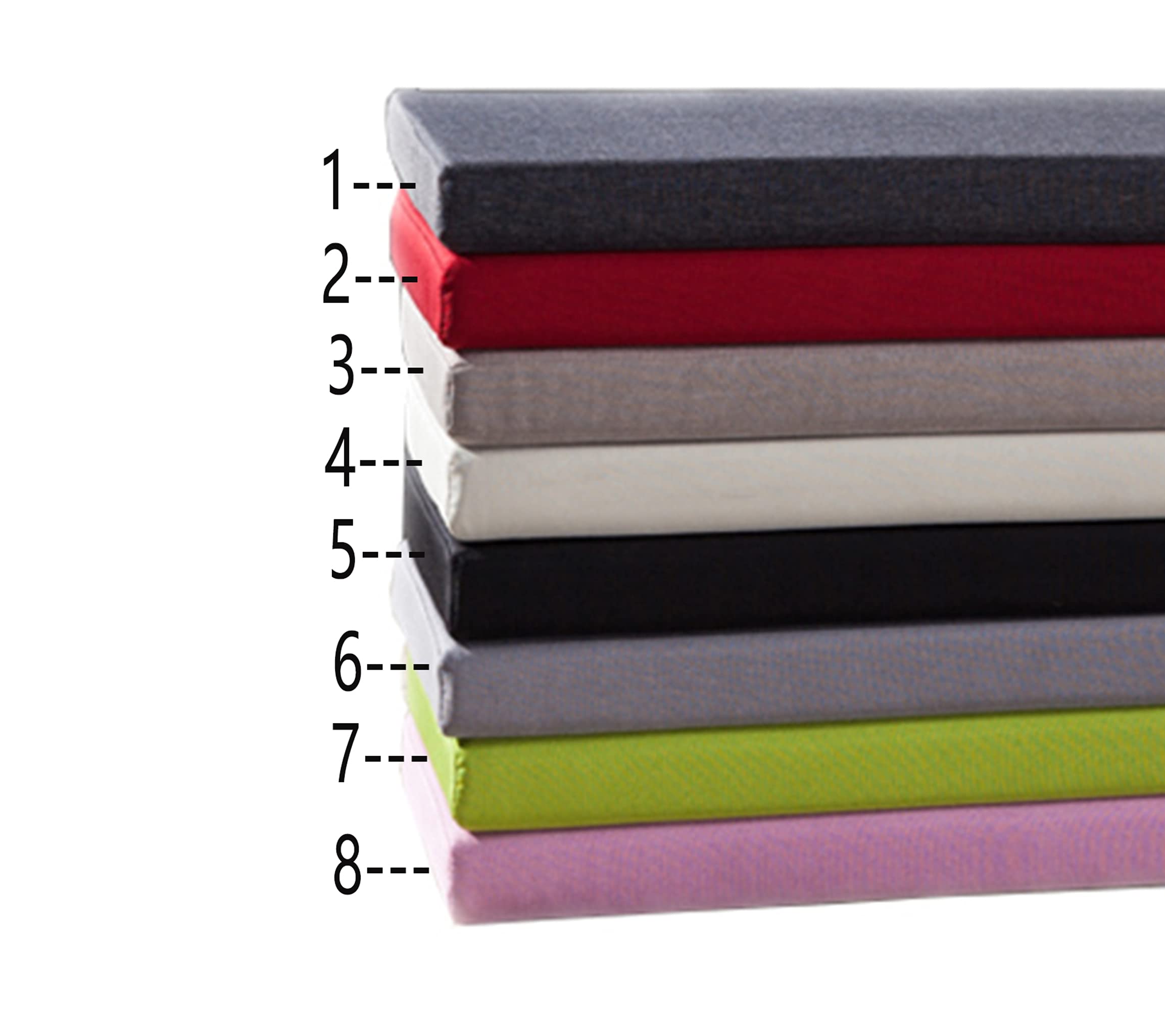 Cuscino per panca da esterno, spessore 5,1 cm, lavabile, antiscivolo, per giardino, finestra a baia e panchine da cucina, 80 x 40,6 cm, grigio, tavolo da pranzo per casa