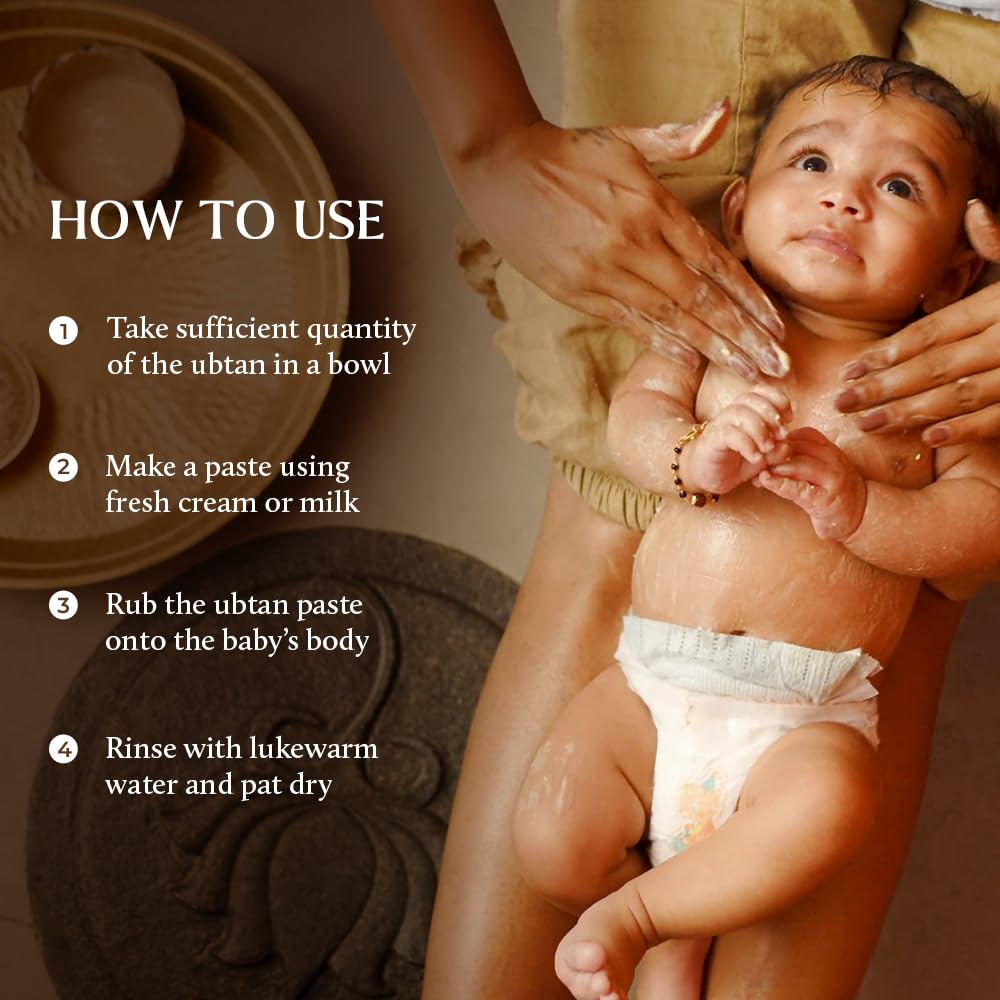 Old School Rituals Handmade by Grandmas Baby Ubtan (Natural Bath Powder) | 250 Grams | Blend for Gentle Exfoliation & Nourished Skin | Ubtan for Kids | Baby Bath Powder for Glowing Skin, Tan Removal, & Skin Lightening| Pure & Natural Ingredients 2