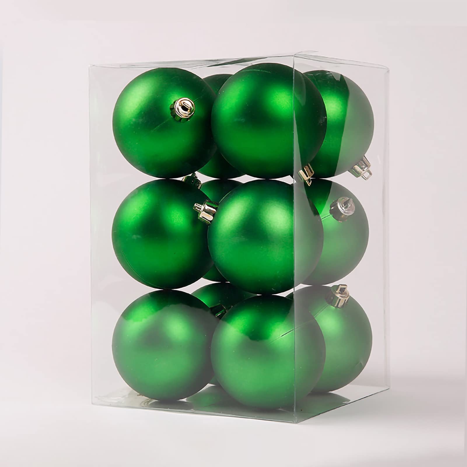 Weihnachtskugel-Dekorationsset, Weihnachtskugel-Ornamente, 12-teilig, Weihnachtskugeln, Ornamente für Weihnachten, Weihnachtsbaum, bruchsichere Weihnachtsdekorationen für die Feiertagsparty-Dekorati