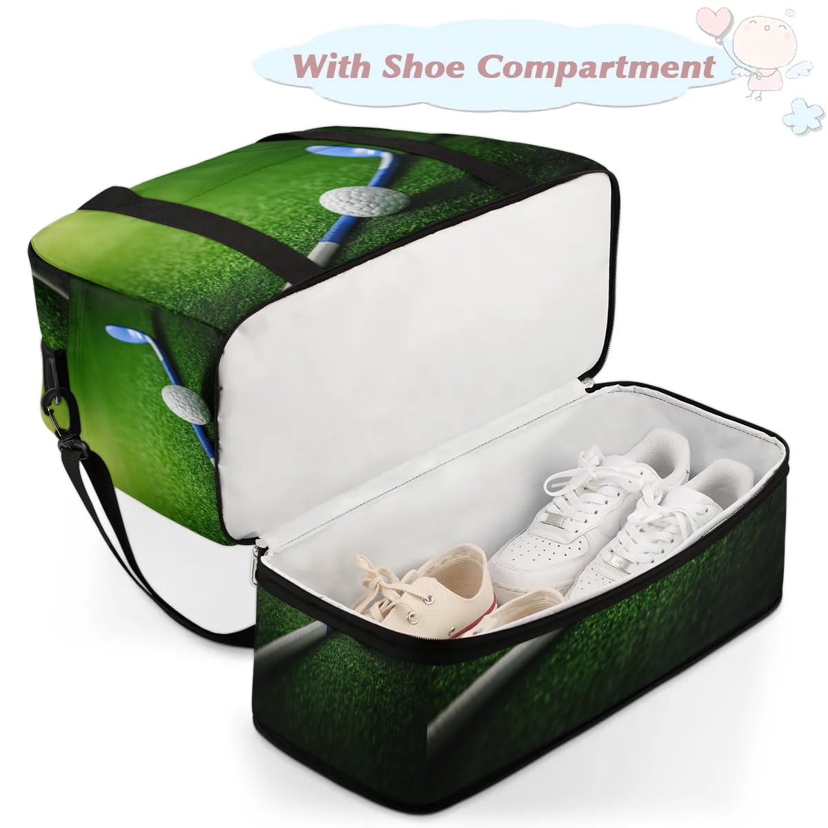 Sac de voyage pour balles de hockey pour homme et femme, sac de week-end, sac fourre-tout pliable et séparé, 47 l pour sport, gym, yoga, couleur, 47 L, Organiseur de sac