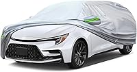Vista 13 de Funda universal completa para automóvil, 6 capas para exteriores, cubierta engrosada para todo tipo de clima, protector solar, impermeable, a prueba