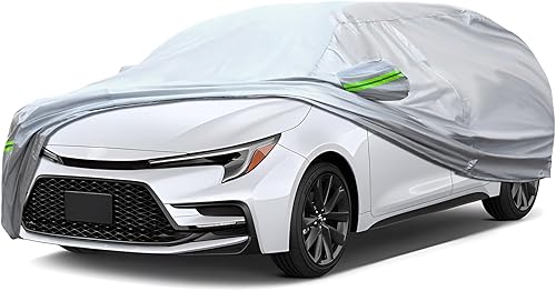 Miniatura 13 de Funda universal completa para automóvil, 6 capas para exteriores, cubierta engrosada para todo tipo de clima, protector solar, impermeable, a prueba