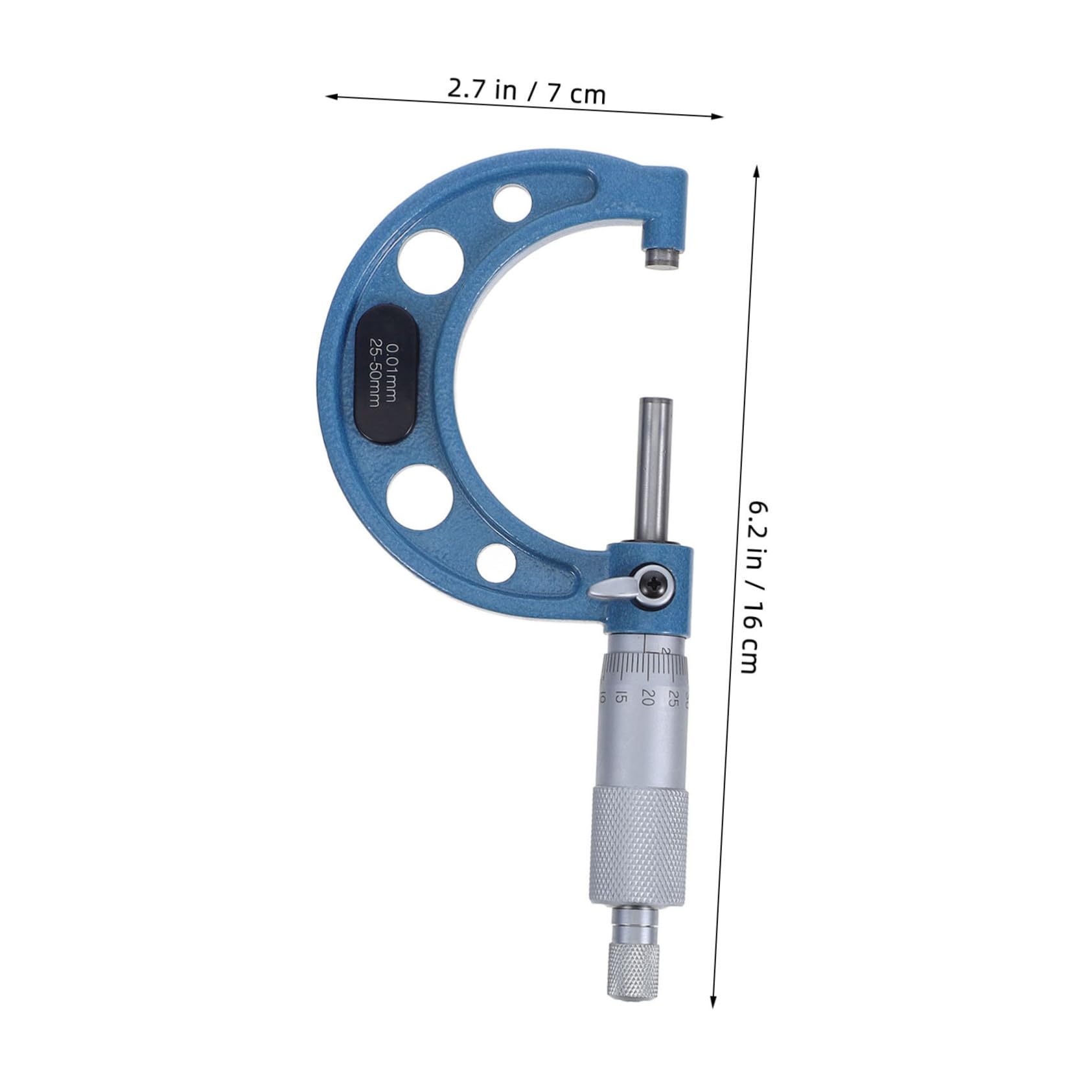 CHILDWEET Außenmikrometer für Hochpräzise Messungen Präzisions aus Edelstahl und Teilung 0,01mm mit Messbereich 25–50mm in Qualitätskontrolle und Fertigung