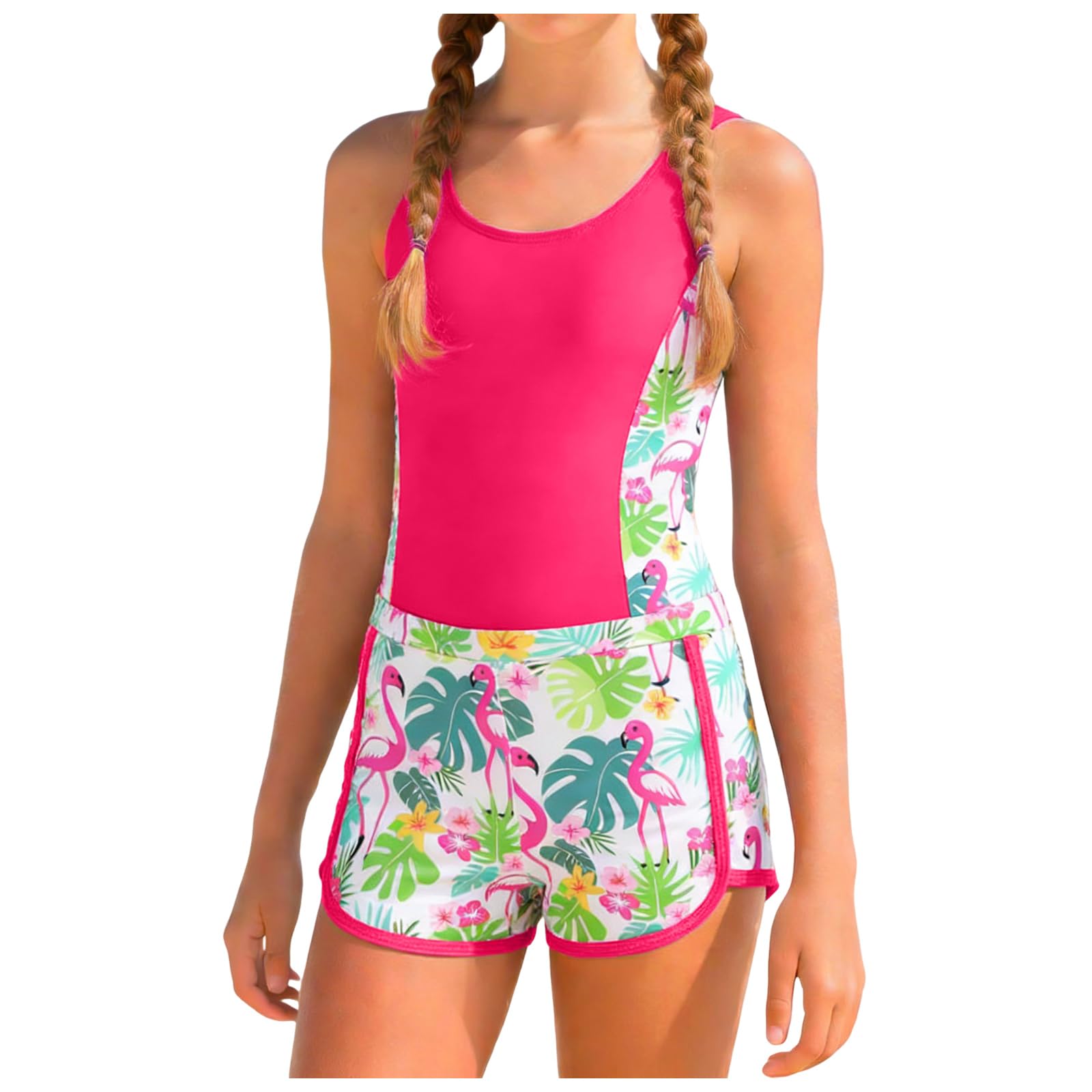 Bañador niña 10 años con protección UV total y diseño de una pieza tropical 8