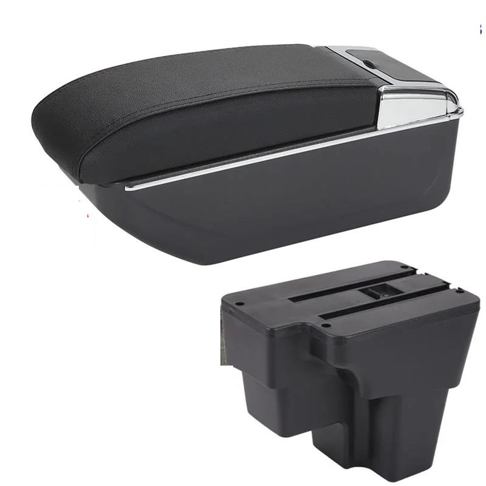 NOHEEU Car Modification Interior Accessories Seat Armrest Box Storage For STONIC For Cerato For RIO 2015-2022(B2 Black line 7USB)