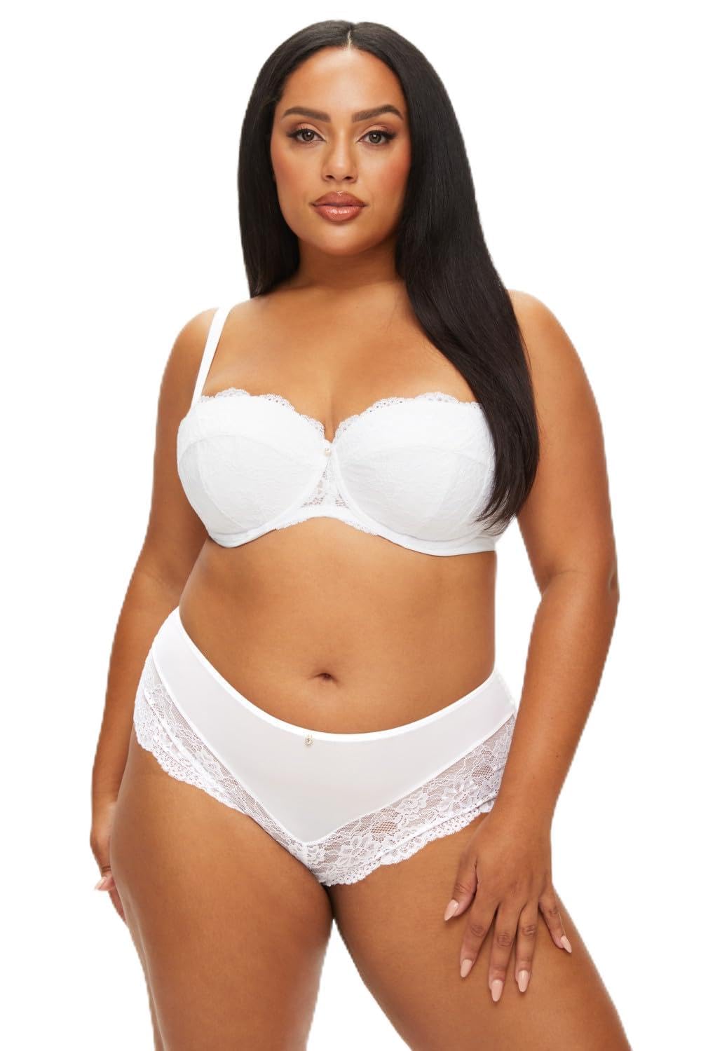 Ann Summers Sexy Lace Padded Balcony Bra, White, Size 32C, Women