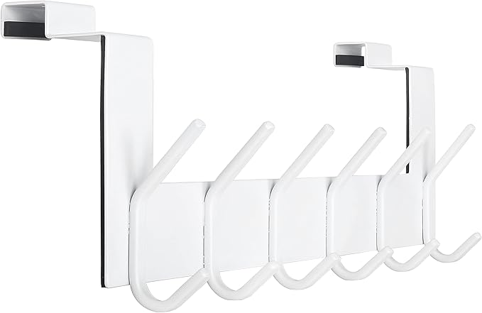 Türhaken Mit 5 Holzhaken - Platzsparende Garderobe Für Türen