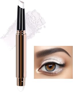 DAGEDA Eyeshadow Stick, Dual End Shimmer Cream Eyeshadow Stick, Long-lasting Pearly Eye Shadow Highlighter Pencil Crayon with Soft Brush, Waterproof Glitter Eye Makeup Gift for Women (G102)