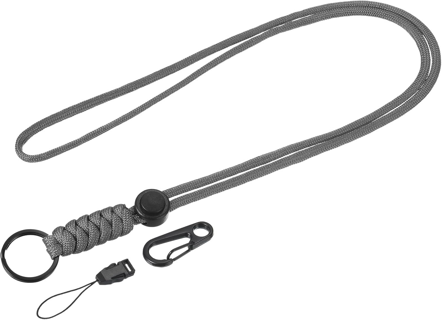 YOKIVE Paracord Lanyards, Necklace Keychain Cord Metal Clasp Hooks Ring Straps | Great for Home Keys, ID Card, Badge Holders