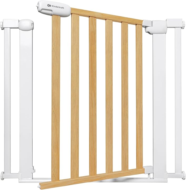 Kinderkraft lock&go cancelletto di sicurezza da 75-103 cm chiude automaticamente di KALOGO00WOD0000