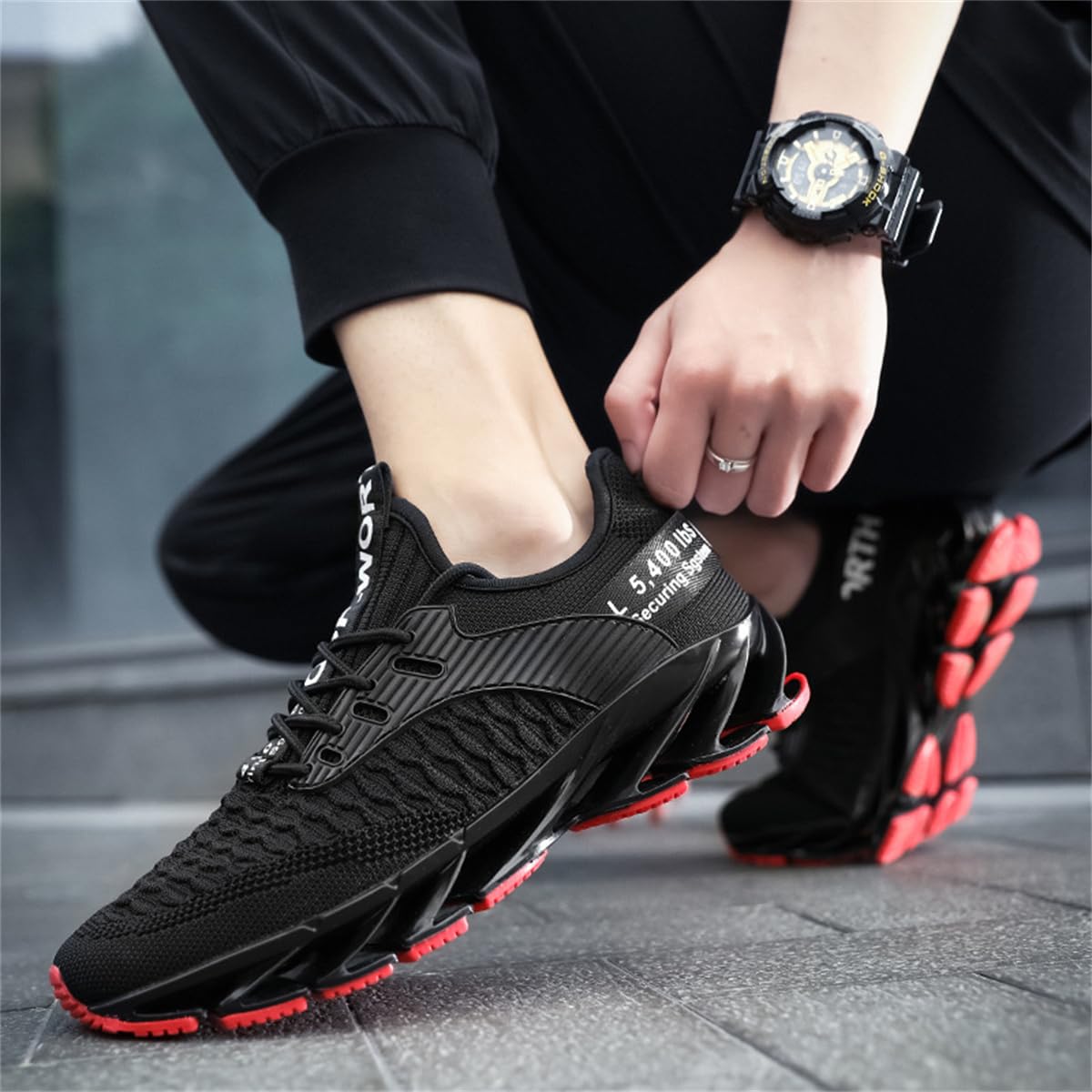 Hombre Mujer Zapatillas de Deportivas Ligero Transpirables Running Gimnasio Fitness Atlético Casual Sneakers Multicolor EU 36-46