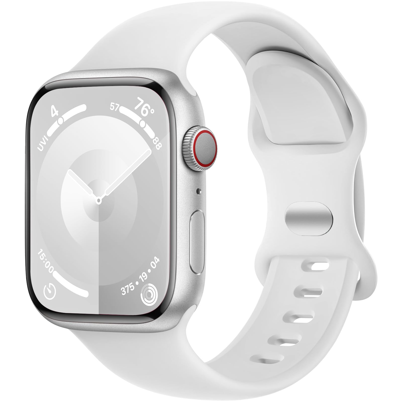 DaQin Sport Band Compatible with Apple Watch Bands 40mm 41mm 42mm 44mm 45mm 46mm 49mm 38mm Women Men, Soft Silicone Waterproof Wristband Strap for