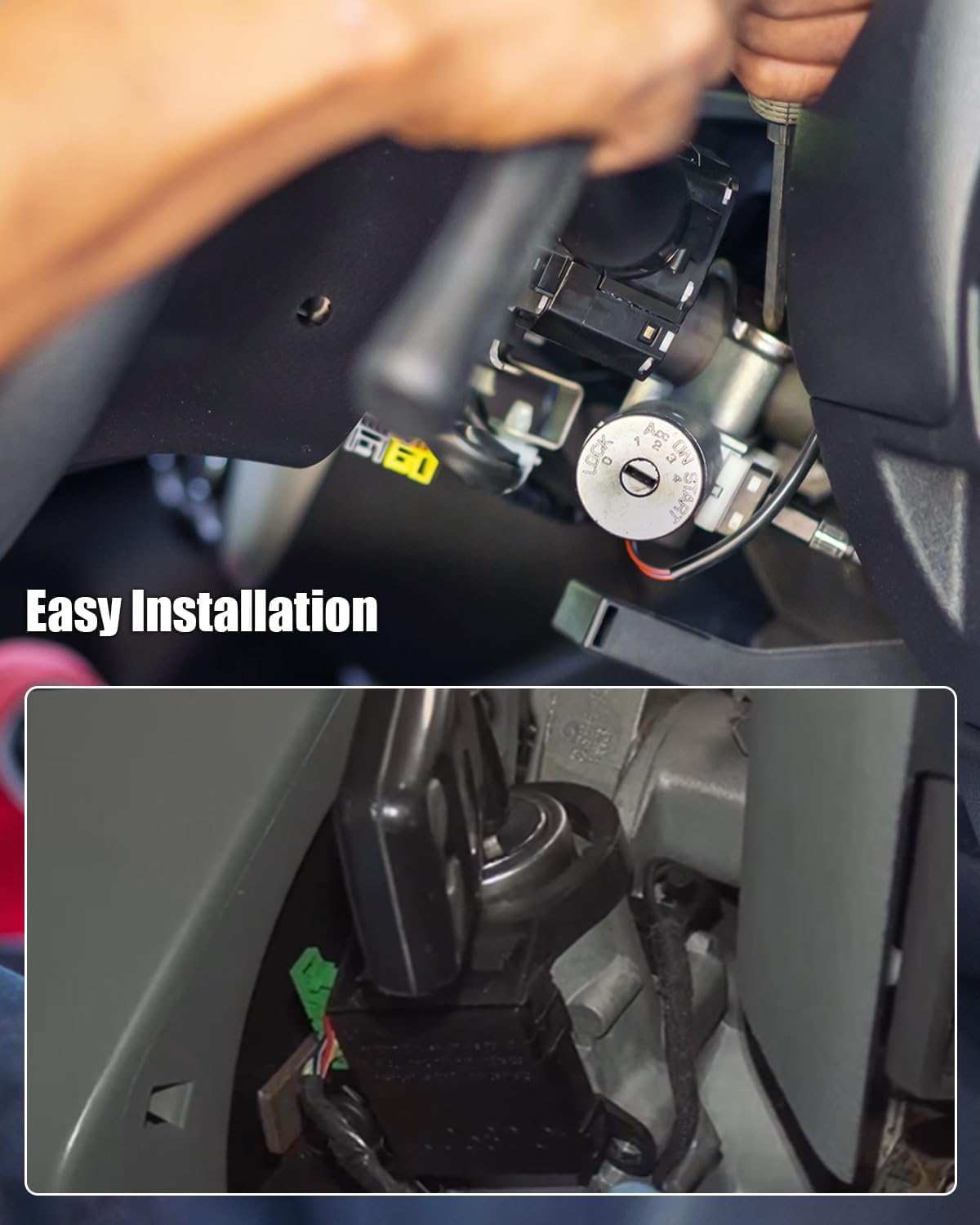 924-713 Lock Cylinder Switch and Cylinder Housing Starter Switch Fit for Buick Cadillac Chevrolet Silverado Suburban GMC Bravada, Ignition Lock Cylinder with Key Replace 924-715 US-312L