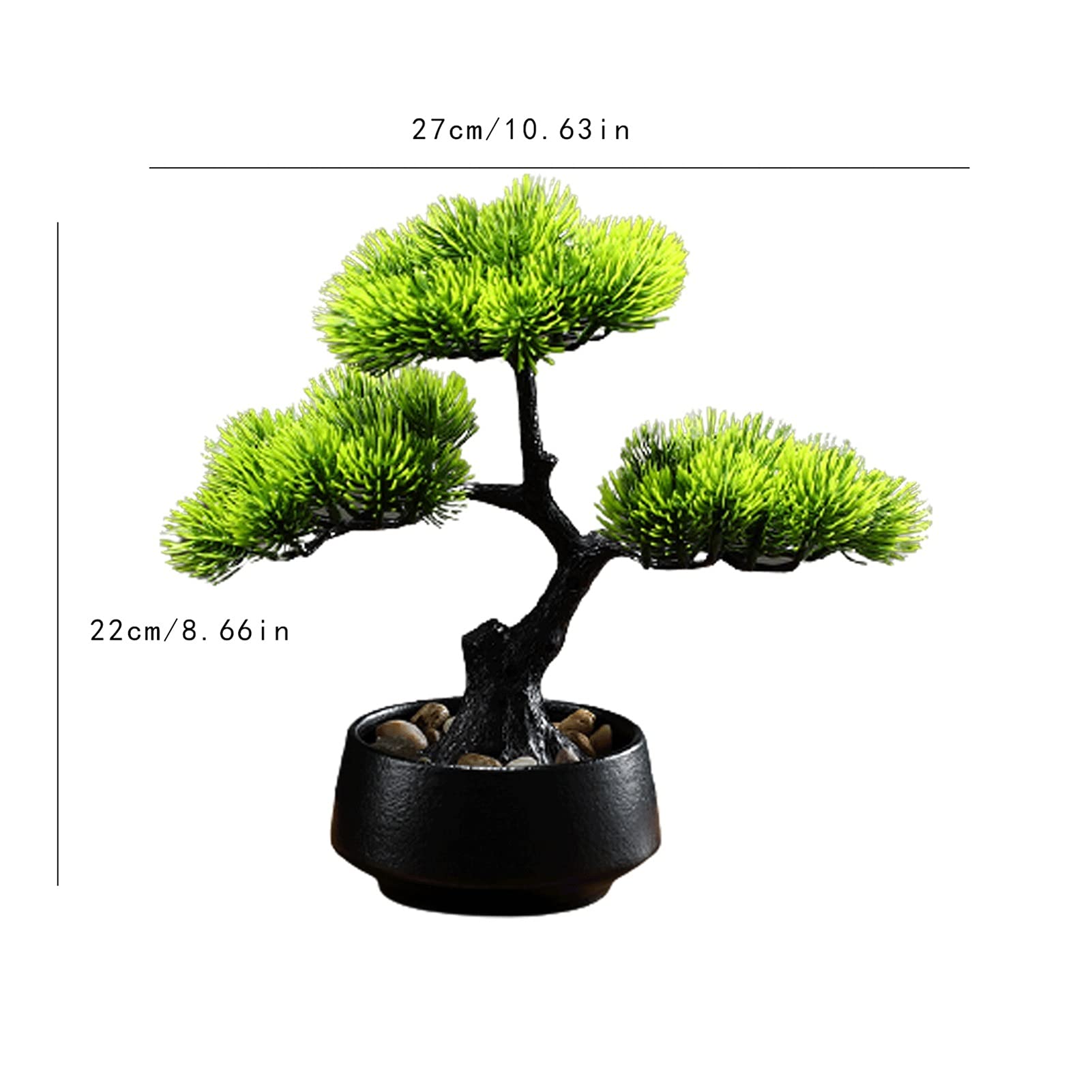 Artificielle Bonsaï Simulation Artificielle d'arbre Bienvenue Pine Bonsaï, 8 Pouces Fausse Plante Verte Bonsai for Salon Hôtel entrée Home Décoration Plante Artificielles