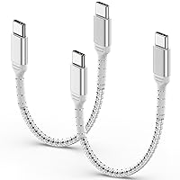 Vista 9 de Cable USB-C a USB-C de 1 pie corto tipo C a tipo C, cable de carga rápida compatible con Apple iPhone 16/15 Pro/Max Samsung Galaxy Google, cable