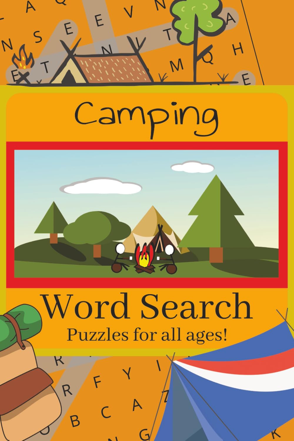 Camping Word Search: Word Search about Camping, Hiking, Nature walking, and more | 6x9 inches, 106 pages | 50+ Puzzles
