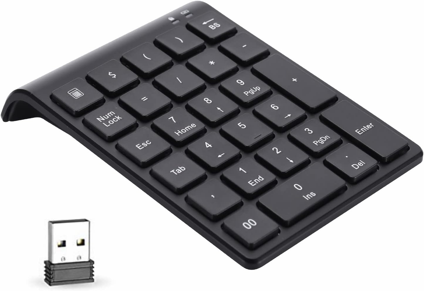TeRrote Numeric Keypad, 2.4GHz Portable Number Pad Wireless Number Pad