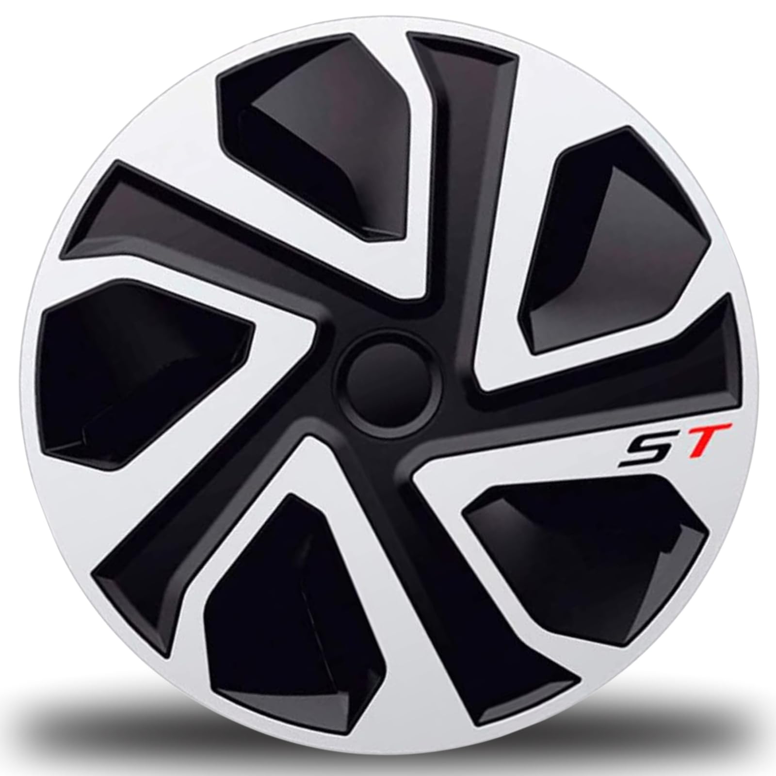 Radkappen 13 14 15 16 17 ST Zoll – Schwarz Silber – sportliches Design – 4er Set (14)