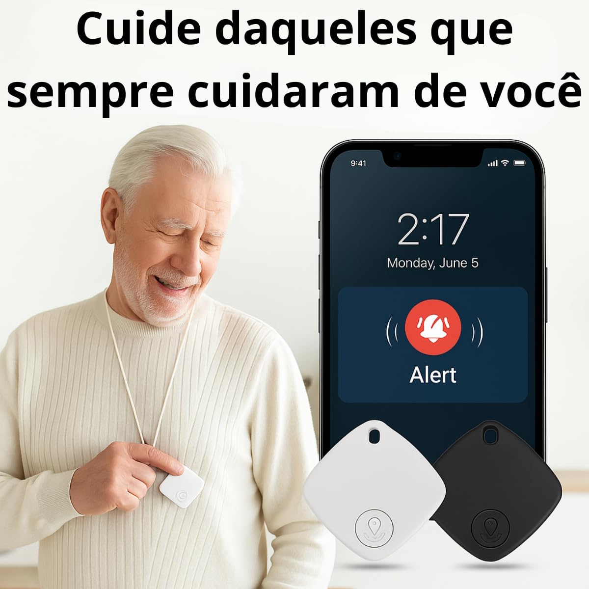 Rastreador Bluetooth Smart Tag – Compatível com App Buscar (Find My), Alarme Sonoro, Localização Global via GPS, Sensor de Movimento, Bateria Substituível - Ideal para Pets, Mochilas, Chaves, Idosos Rastreador Bluetooth Smart Tag – Compatível com App Buscar (Find My), Alarme Sonoro, Localização Global via GPS, Sensor de Movimento, Bateria Substituível - Ideal para Pets, Mochilas, Chaves, Idosos