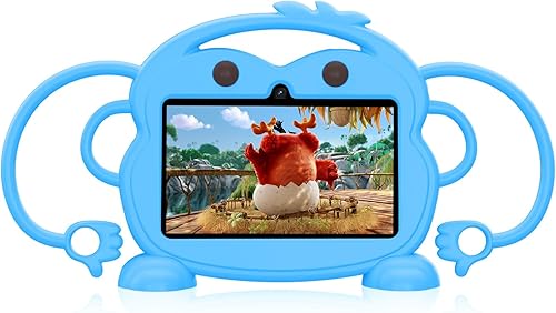 Tablet for Kids, 7 Inch Android 11 Tablets, 6GB RAM and 32GB ROM, Toddler-Friendly with Bluetooth, GPS, WiFi, Parent Control, Dual Cameras,