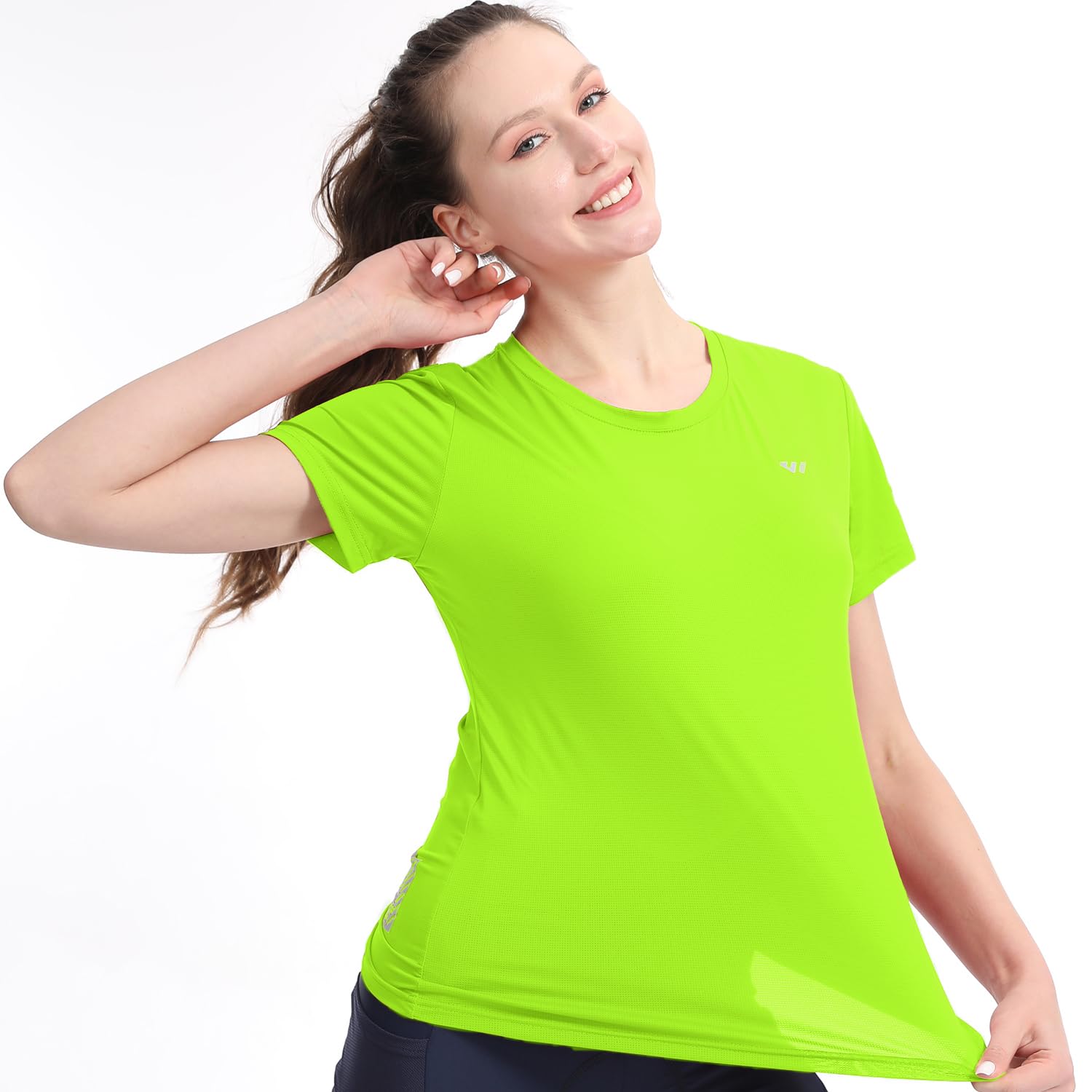 Confezione da 3-5 magliette da allenamento da donna in esecuzione ad asciugatura rapida girocollo palestra traspirante t-shirt atletica yoga t-shirt top UPF 50+