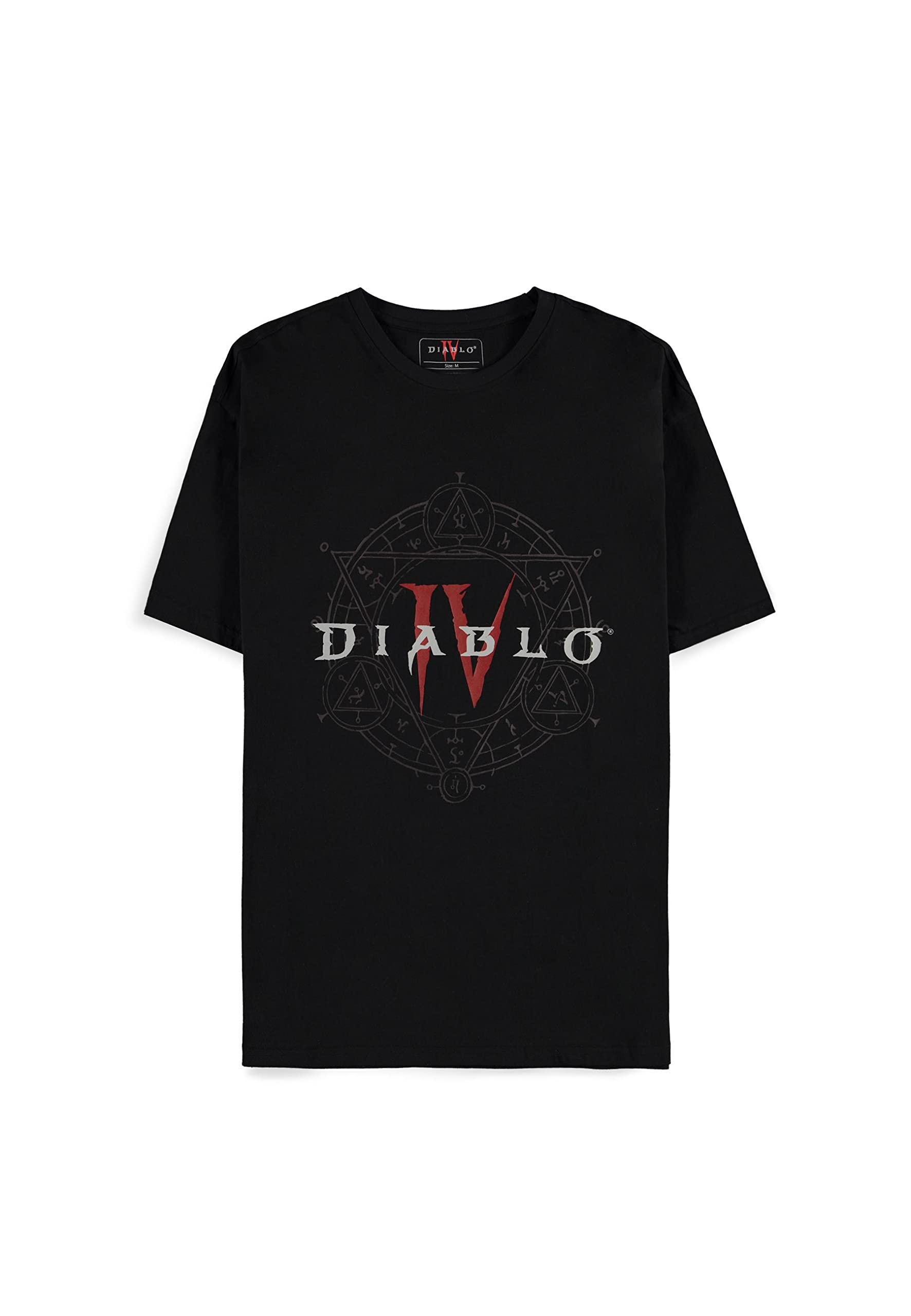 Diablo IV - Maglietta a maniche corte con logo Pentagram, Nero , XL