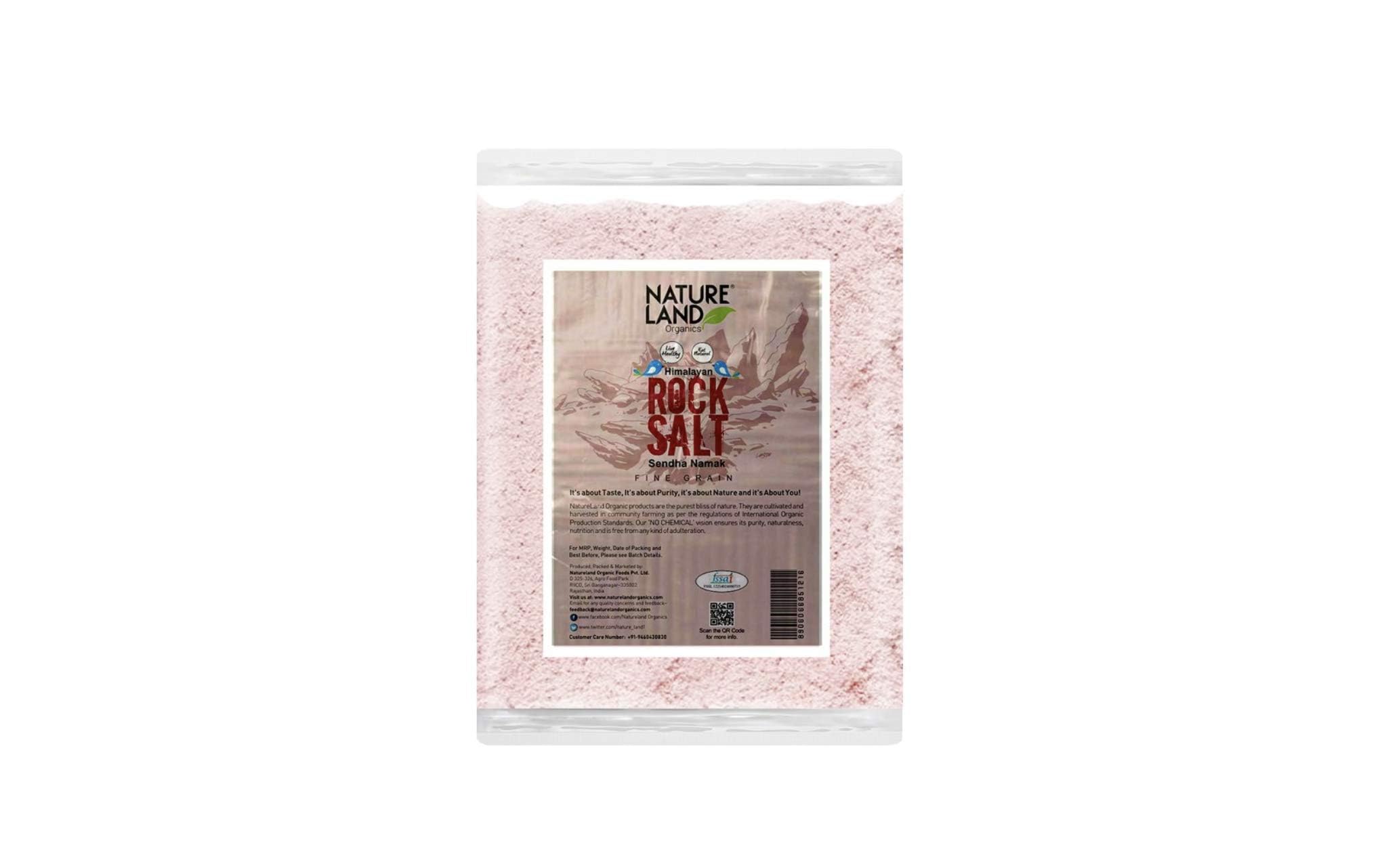 Natureland Organics Himalayan Pink Rock Salt 500 Gm (Pack of 5) - Organic Rock Salt (B081T5M9LV) Amazon Price History, Amazon Price Tracker