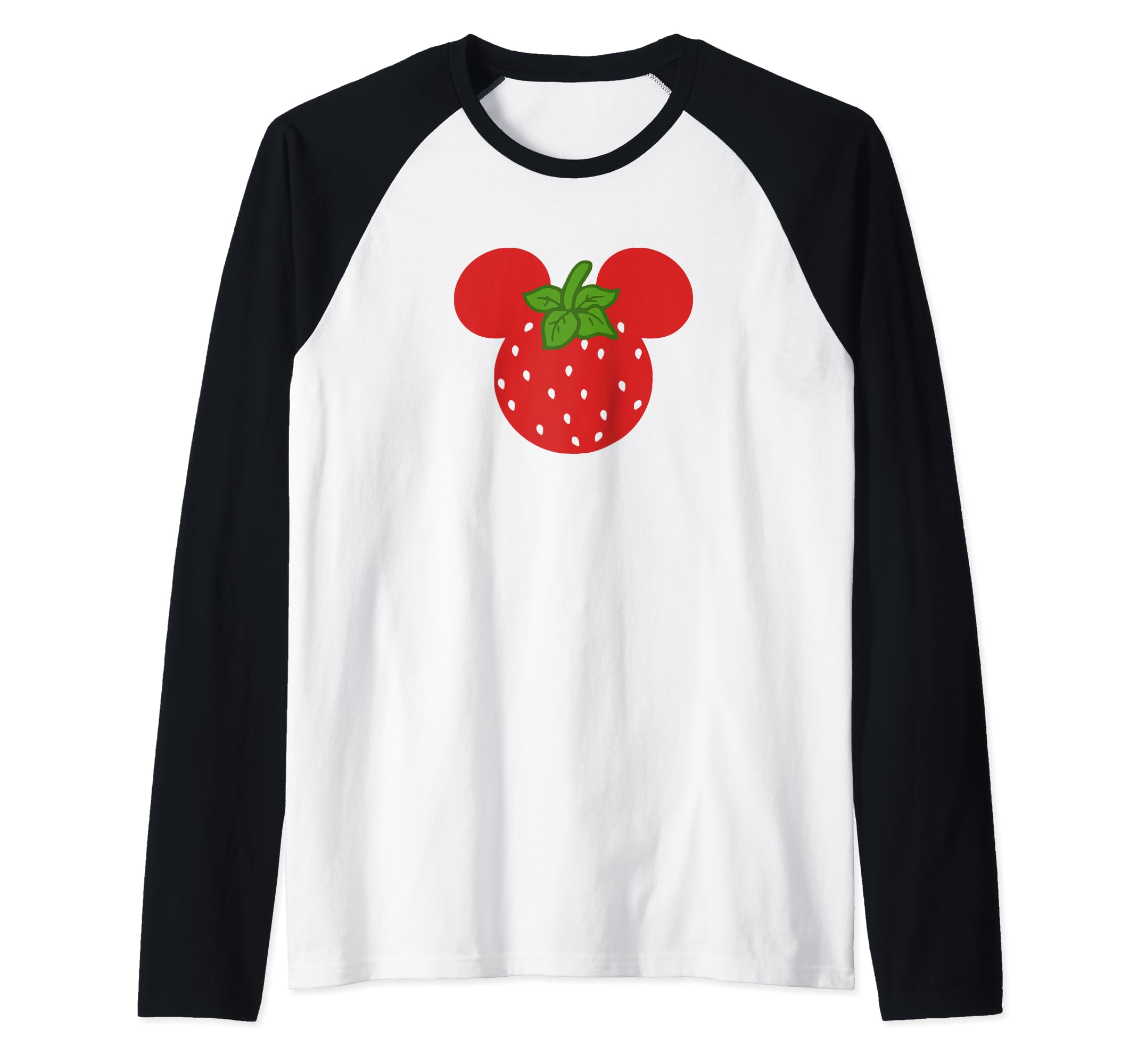 Baseball tee Mickey Mouse Disney avec manches raglan et imprimé fraise