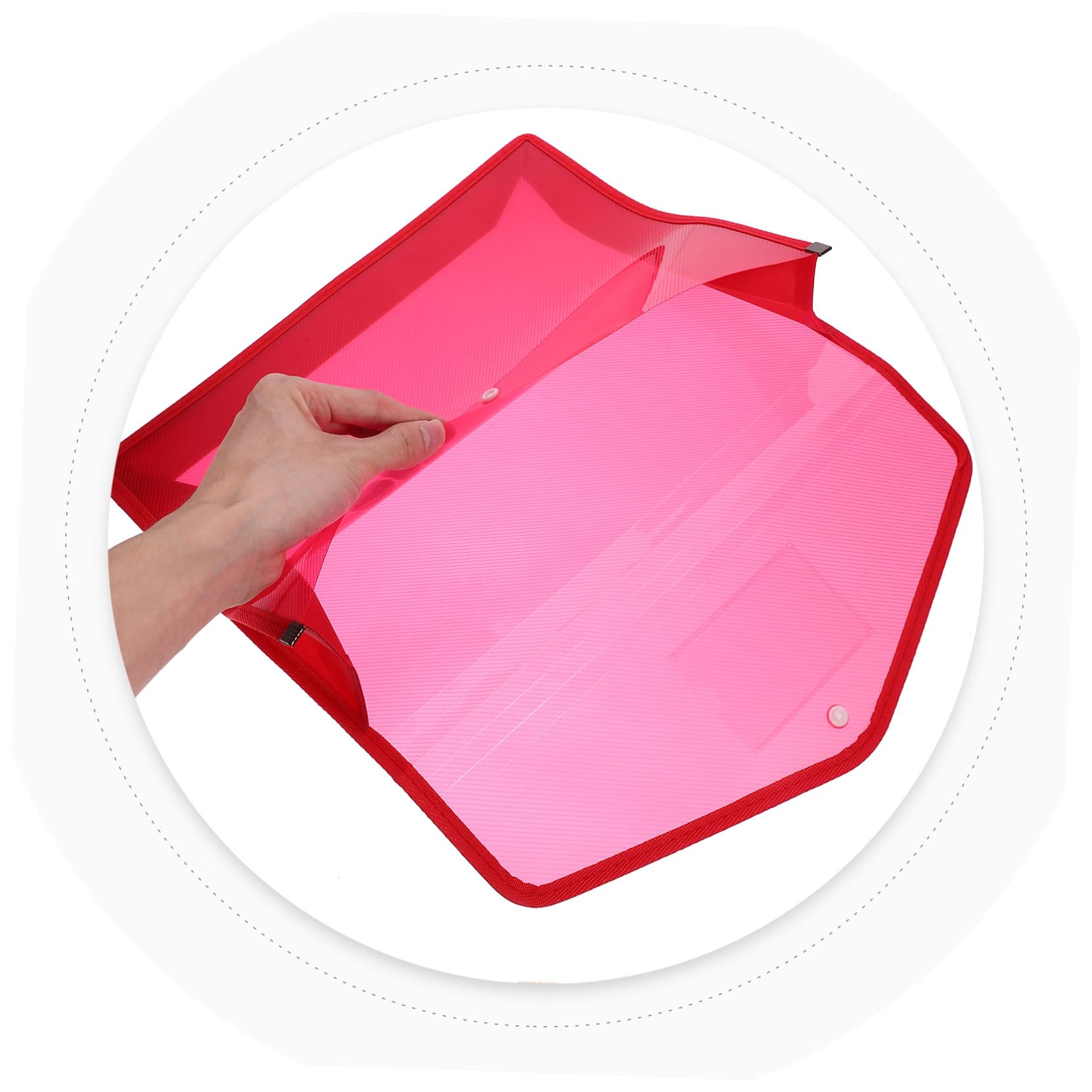 5pezzi Cartella Documenti Trasparente Polipropilene Con Bottone Pressione Busta Portaoggetti Resistente e Antistrappo Per Organizzare Documenti