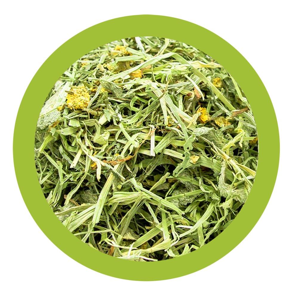 Paglianatura Kit de 6 Bolsas de heno Natural de 1300 g y manzanilla, alimento para Conejos, cobayas y roedores, Rico en Fibra, calmante y digestivo