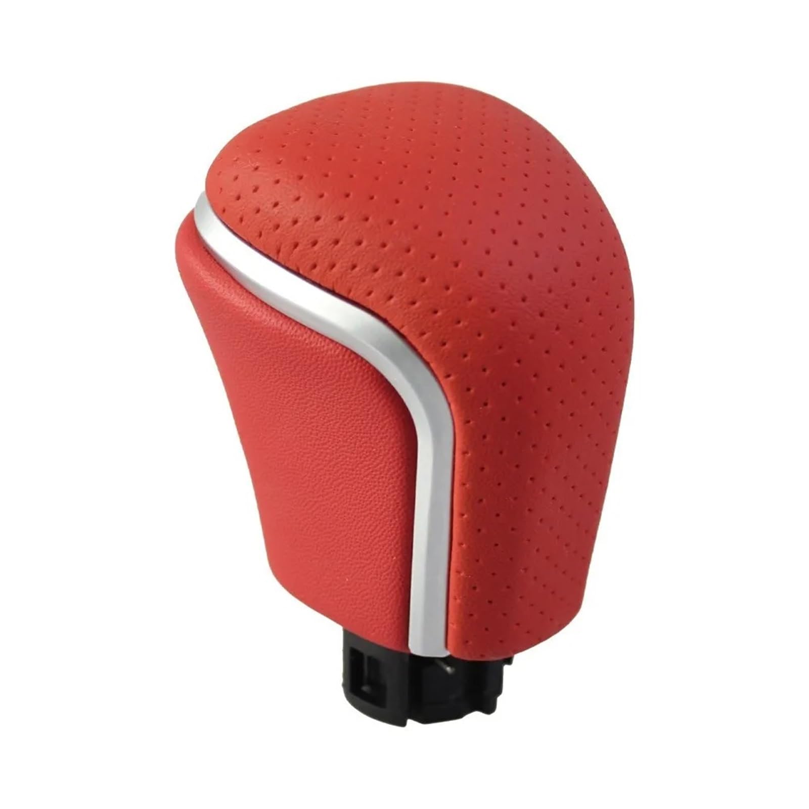 DWTNMEX Gear Shift Knob for Toyota for Corolla for Levin for Camry for XV70 for V70 for Avalon Automatic Car Gear Shift Knob Leather Shifter Lever Head(Red with Hole)
