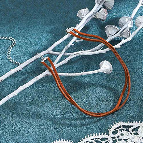 Olbye Layering Leather Necklace Leather Cord Necklace Choker Personal Everyday Necklace Jewelry for Women and Girls - Image 4