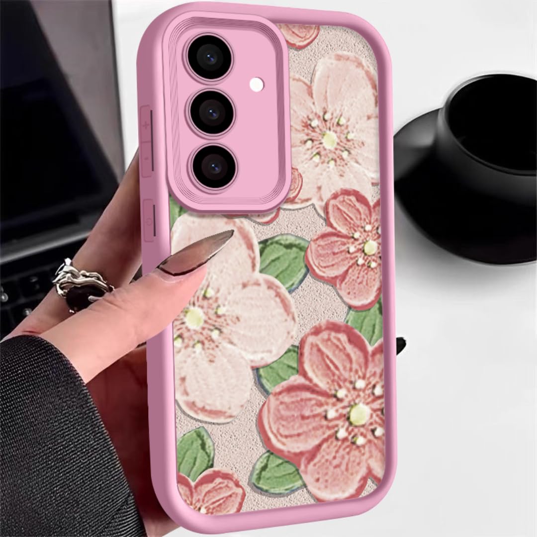 Coque Galaxy S23 Plus fleur peinte souple pour éviter les rayures - 8
