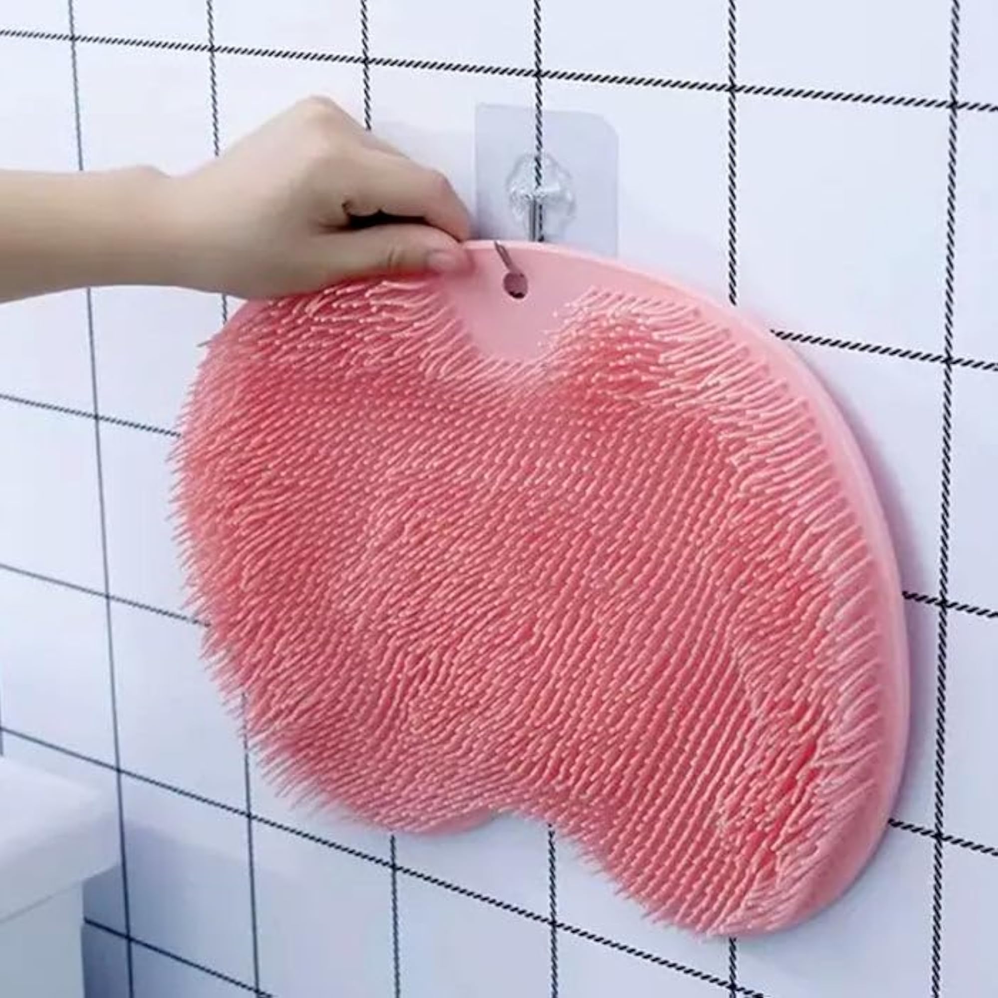 Silicone Bath Massage Cushion with Suction Cup, Foot Scrubber