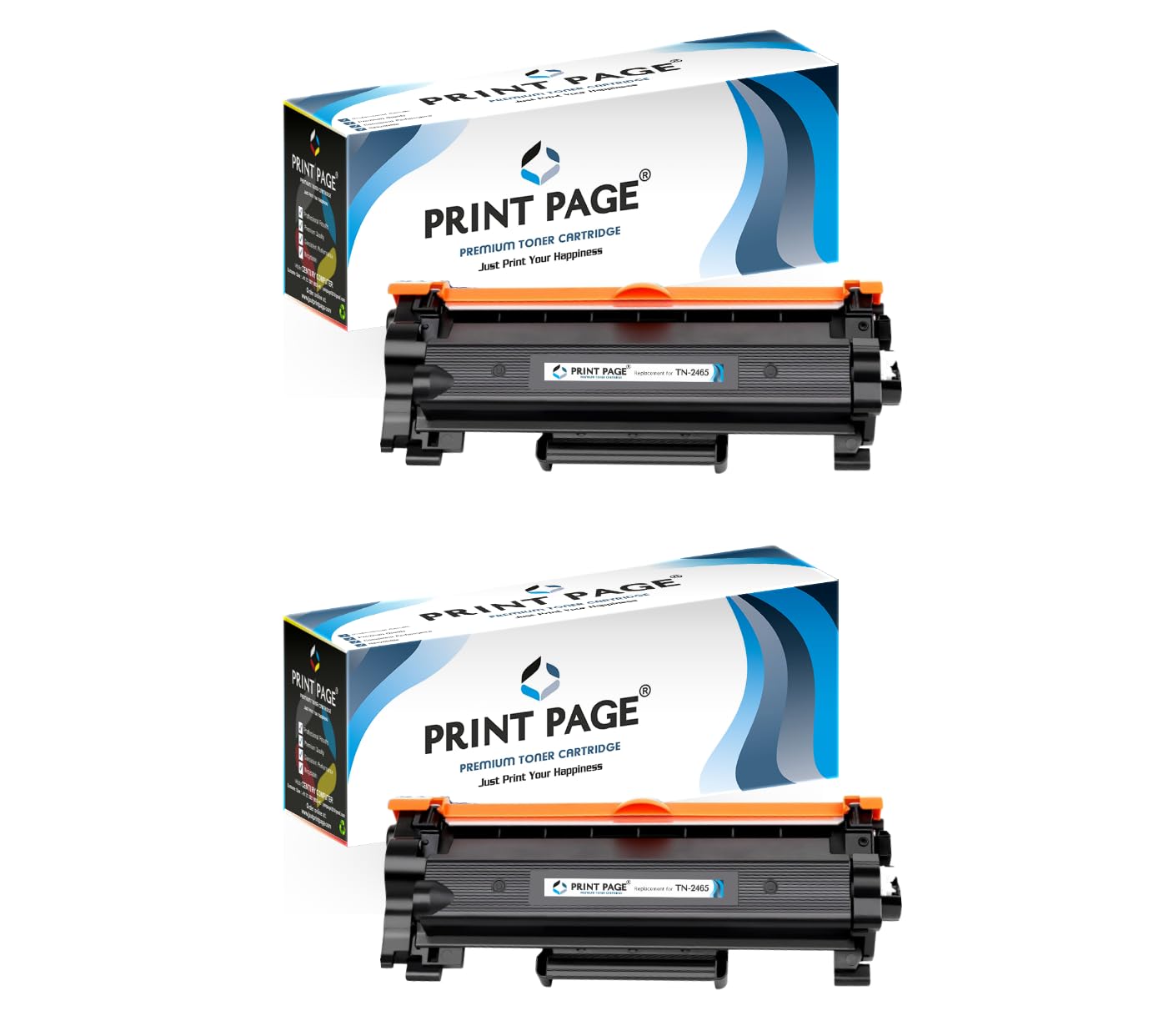 Print Page TN-2465 Toner Cartridge Compatible for Printers HL-L2351DW, DCP-L2531DW (Set of 2)