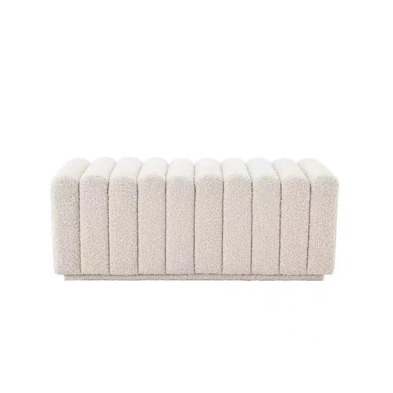 Bettbank Schlafzimmerbank, Bouclé-Stoffbank for Bettende und Eingangsbereich, Loveseat Ottoman-Fußhocker, Schminktischbank, Innenbank(150 * 50 * 40)