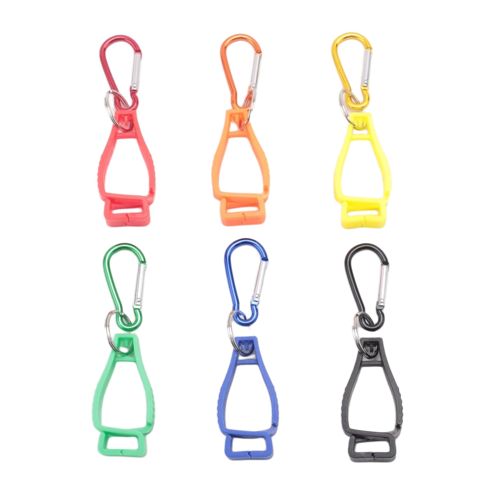 CTRLZS 6Pcs Glove Clips for Work Glove Holders Glove Belt Clip with Metal Carabiners for Construction Worker Guard Labor