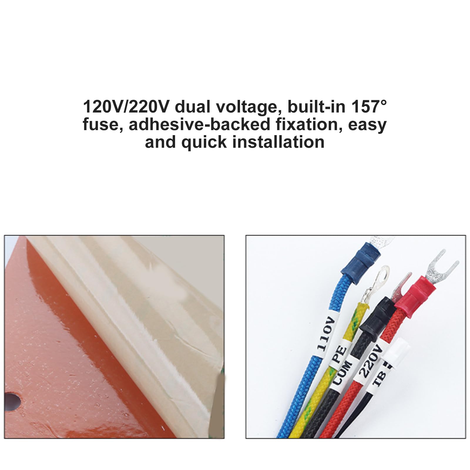 120V/220V 800W Almohadilla calefactora de Silicona para Cama Caliente, Accesorios para Impresora, Cama de impresión calefactada para Manta calefactora