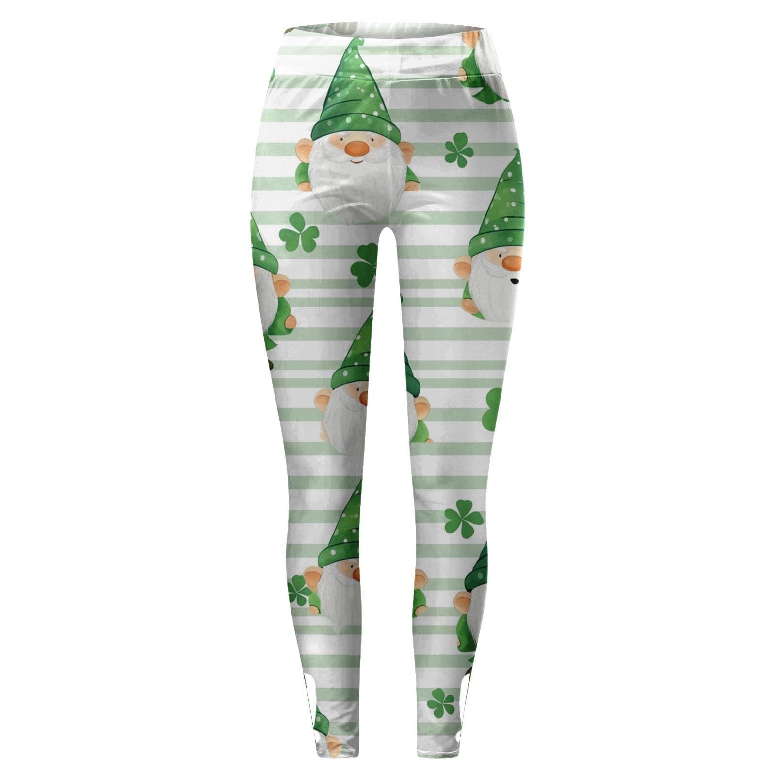St.Patrick's Day - Leggings da donna con trifoglio verde irlandese, casual, controllo della pancia, foglie morbide, alla moda, skimpy, leggings a compressione, pantaloni da corsa, collant da corsa, in