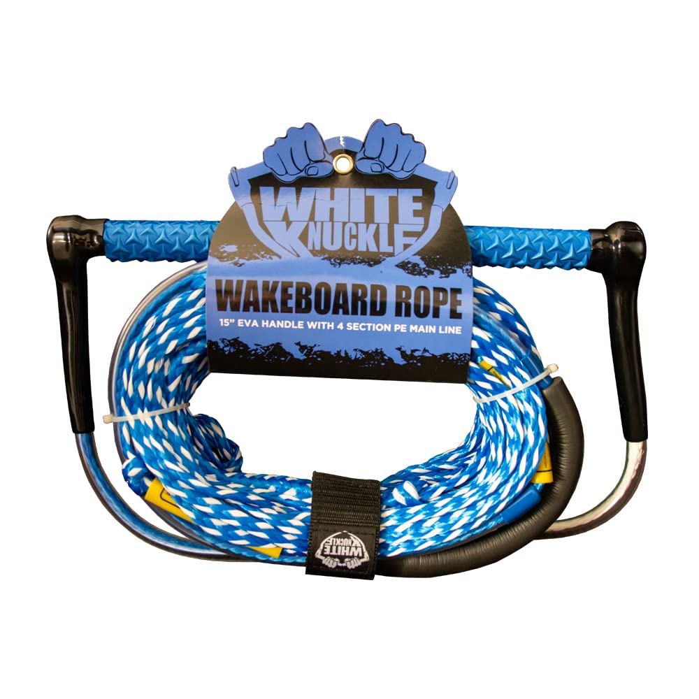 White Knuckle Wakeboard Rope, 75ft, 3-5 Section Poly-E Mainline, 15