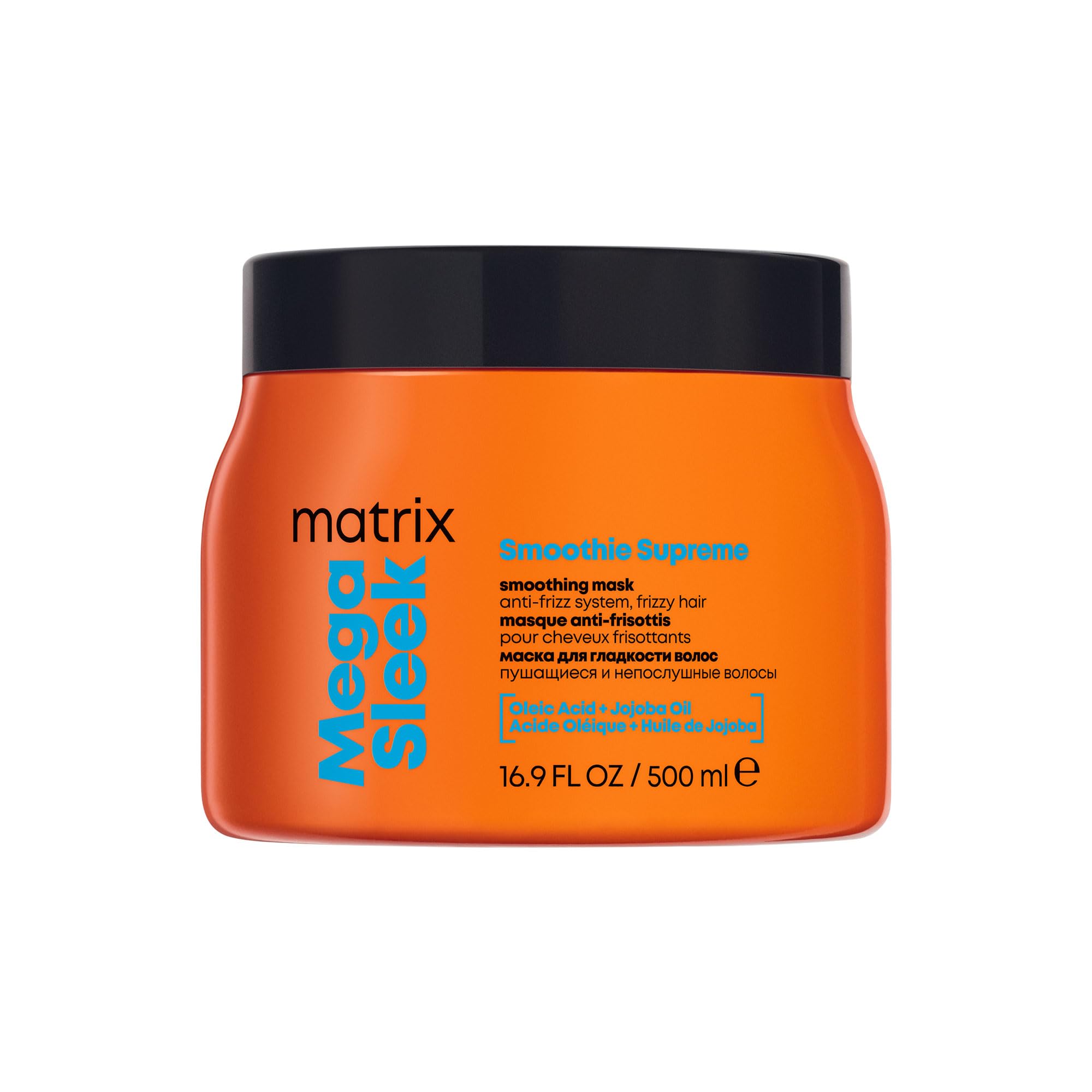 Matrix Mega Sleek Smoothie Supreme Mask, Professional Formula, Anti-Frizz Smoothing Mask For All Hair Types 500ml