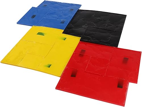 Gdrasuya10 Juego de 4 alfombrillas para sellos de hormigón, 4 piezas de piel texturizada de hormigón, 24 x 24 pulgadas, alfombrillas de estampado de