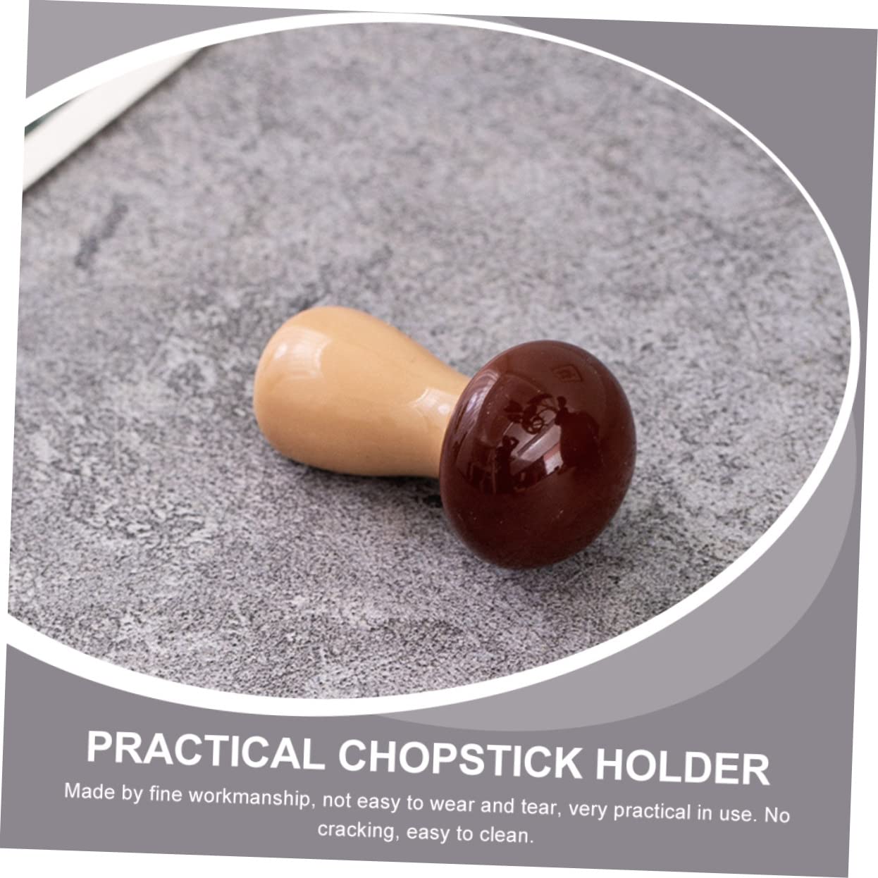 HEALLILY 4pcs Cartoon Mushroom Ceramic Chopstick Rest Practical Holder for Spoons and Forks Elegant Tableware Stand Kitchen Decoration for Adults