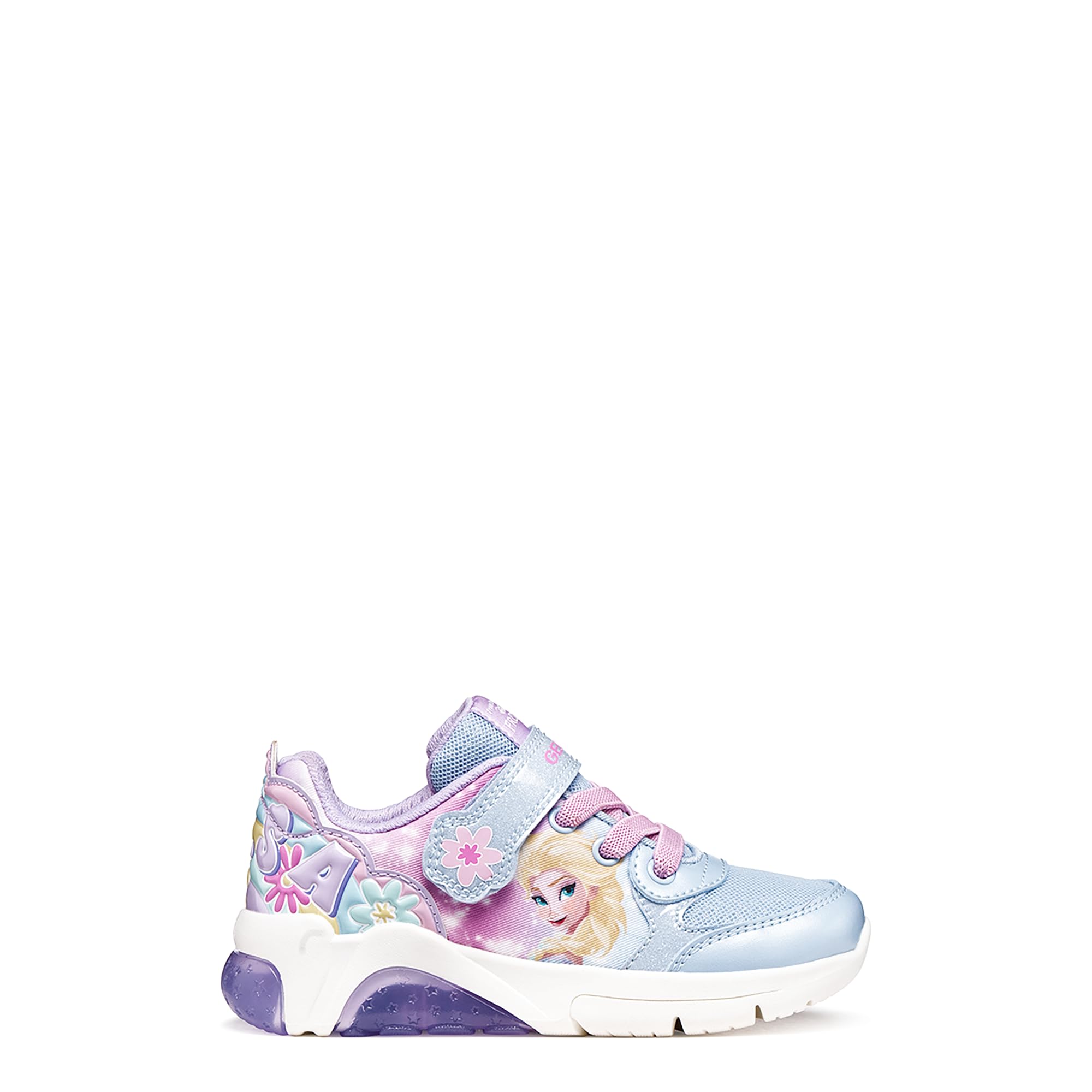 Geox Girls' J Fadinlight Girl C Trainers, Lilac Sky, 11 UK