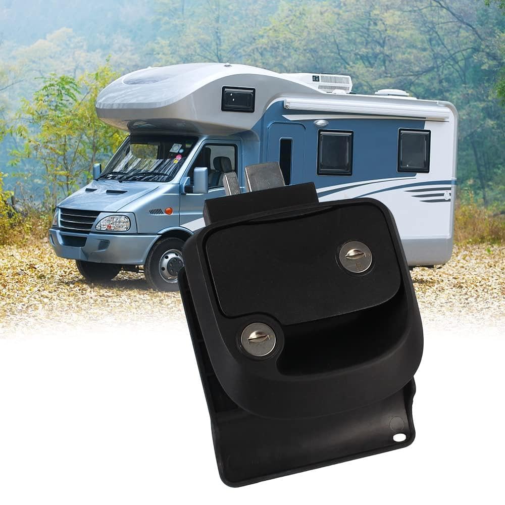 Kogedss One Color Door Latch Handle With Keys Rv Door Lock Replacement Camper Accessories Double Open Door Lock Rv Camper Trailer Entry Door Lock
