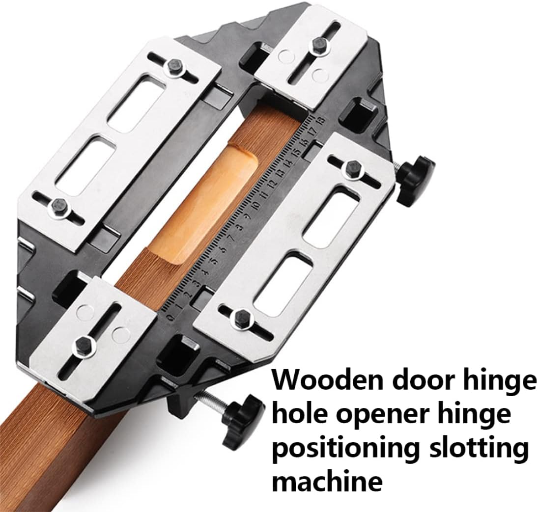 Trend Hinge Jig, Door Hinge Jig Aluminum Alloy Woodworking Hole Opener Hinge Hole Guide for Door Lock Installation
