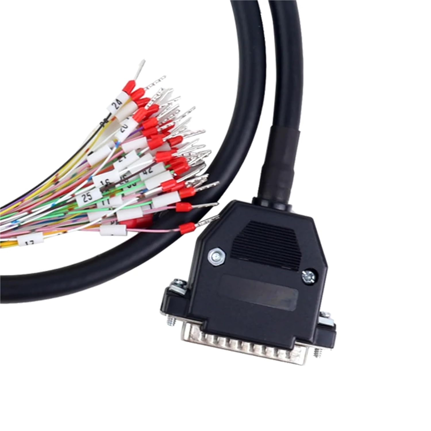 1M Length DB44 Male to Bare High Flex Shielded Cable D-SUB 44-Pin Connector to Single End Cable with Terminal
