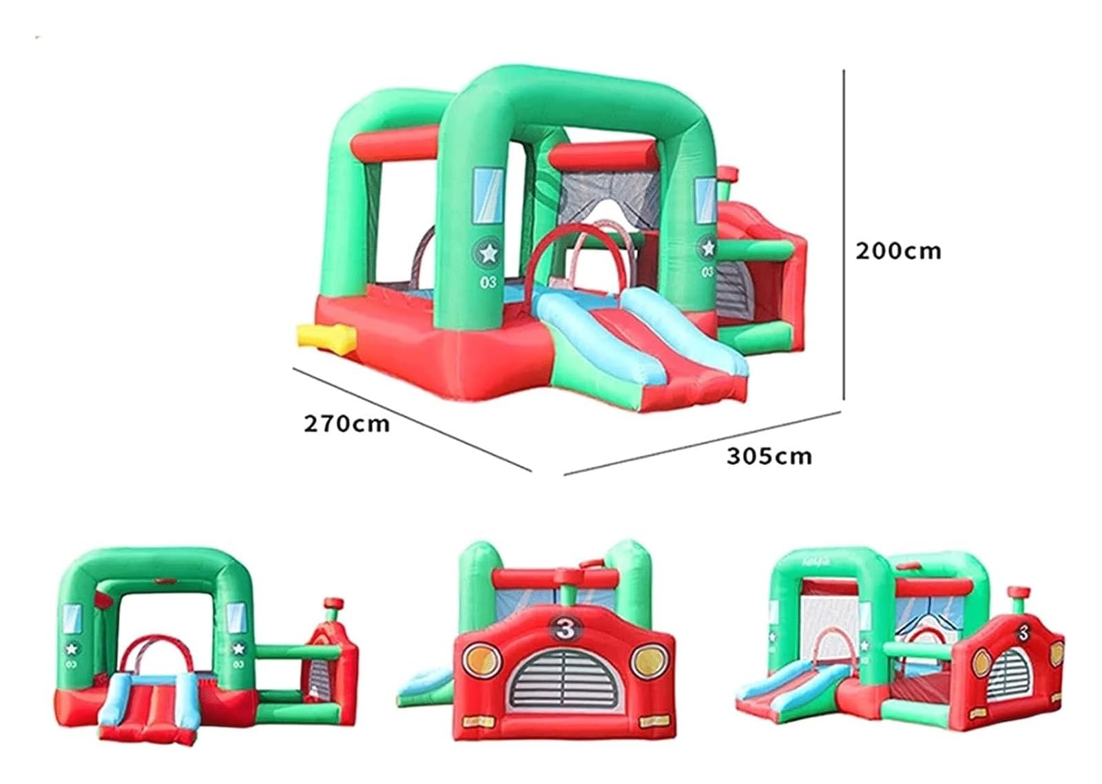Castello gonfiabile, Castello gonfiabile con aeratore, casa in materiale extra spesso