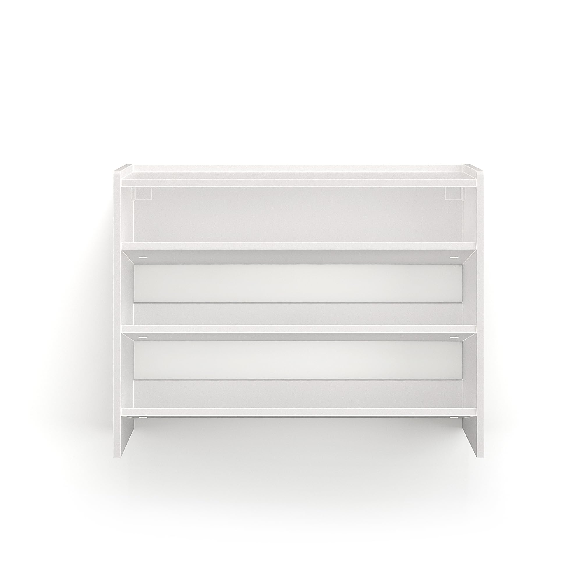 KOMTO Schuhregal Schmal - Schuhablage Flur mit 3 Ebenen Offener Schuhschrank Schuh Organizer Platzsparend | Elexis Weiß 80 x 25 x 60 cm